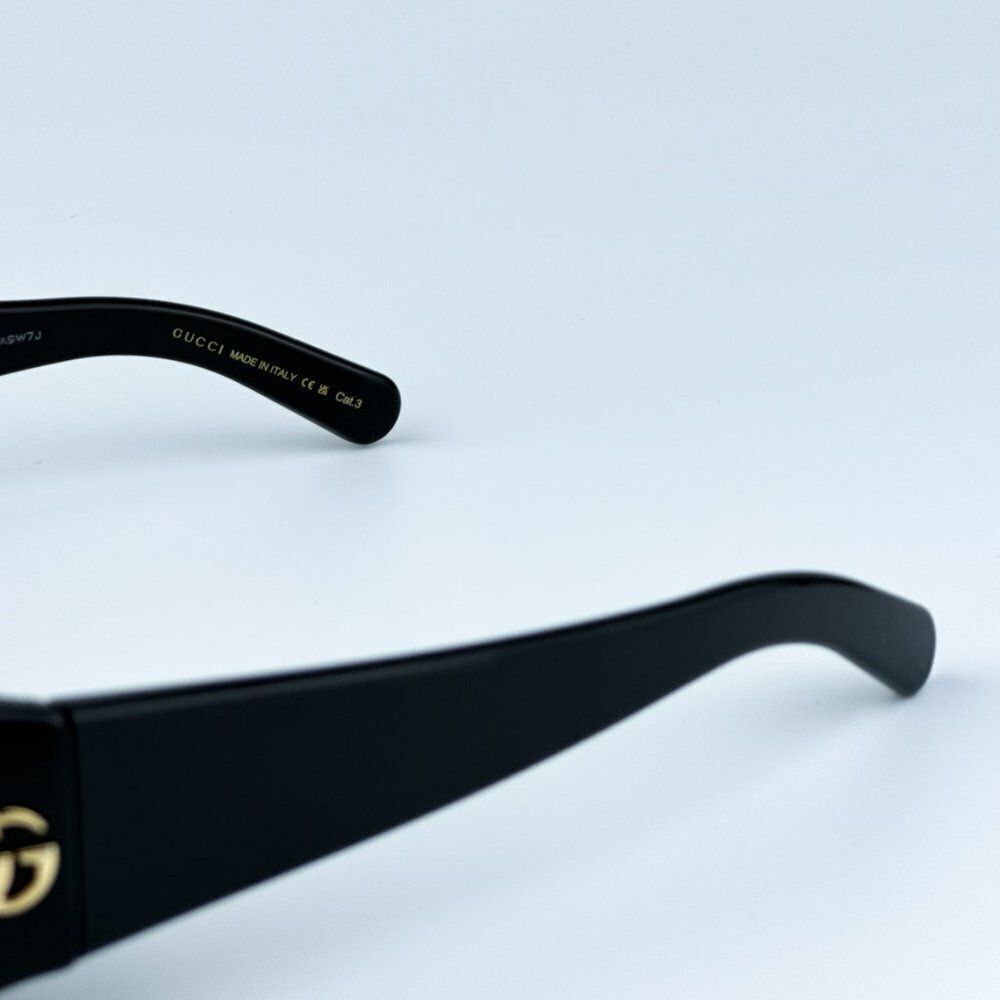 NEW Gucci GG1403S 001 Black Grey Unisex Rectangle Sunglasses GG 1403S - Picture 12 of 15